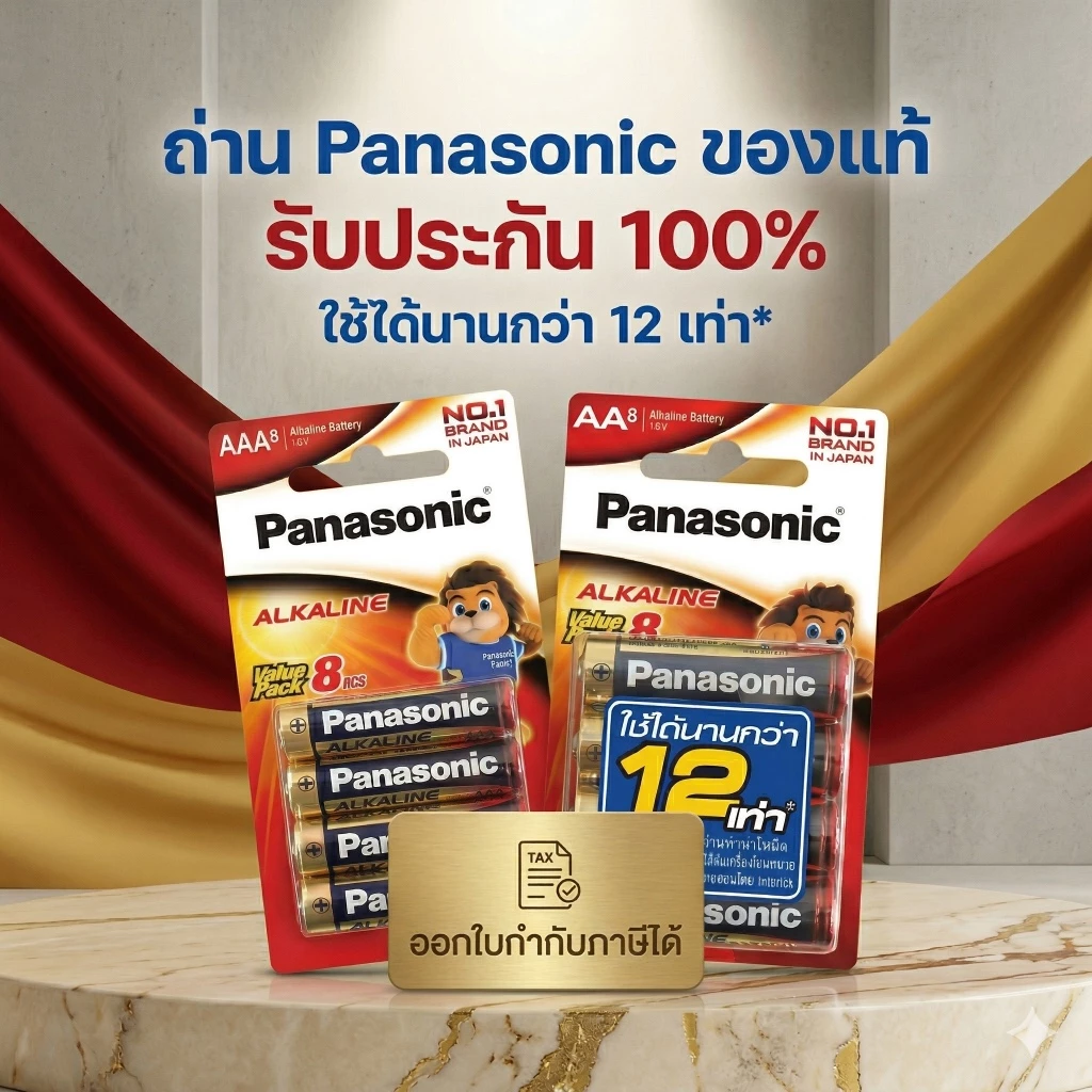 Panasonic AAA 3A แท้ 💯 ถ่านพานาโซนิค *8ก้อน/แพ็ค* ล็อตใหม่ AAA 3A
