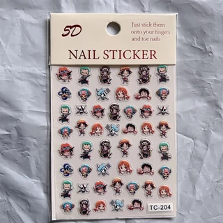 พร้อมส่งจากไทย!! สติกเกอร์ติดเล็บ สติกเกอร์ลายนูน สติกเกอร์ 5D ลายOne Piece สติกเกอร์ตกแต่ง ติดโทรศัพท์ติดสิ่งของน่ารัก