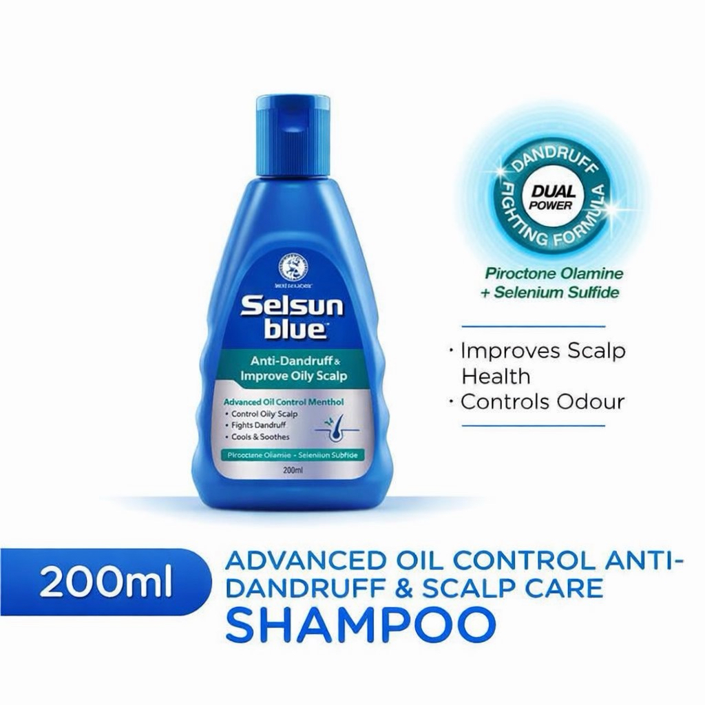 Selsun BlueShampoo 200 ml. แชมพูสำหรับหนังศรีษะ