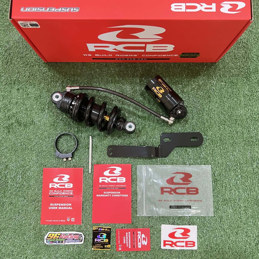 RCB DB3 LINE โช๊คหลัง Exciter 150/ Exciter 155 vva สีดำทอง พรีเมียม 205mm