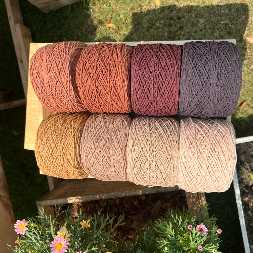 เชือกฟอกนิ่ม  ขนาดเส้นประมาณ 2.5 มิล Cotton100% เซตที่3/3 น้ำหนัก   200 กรัม
