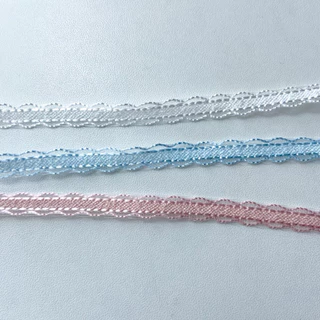 ♡ พร้อมส่ง | (5 หลา) Ribbon โบว์ ริบบิ้น โปร่ง ขอบหยัก ขนาด 7 mm / 0.7 cm