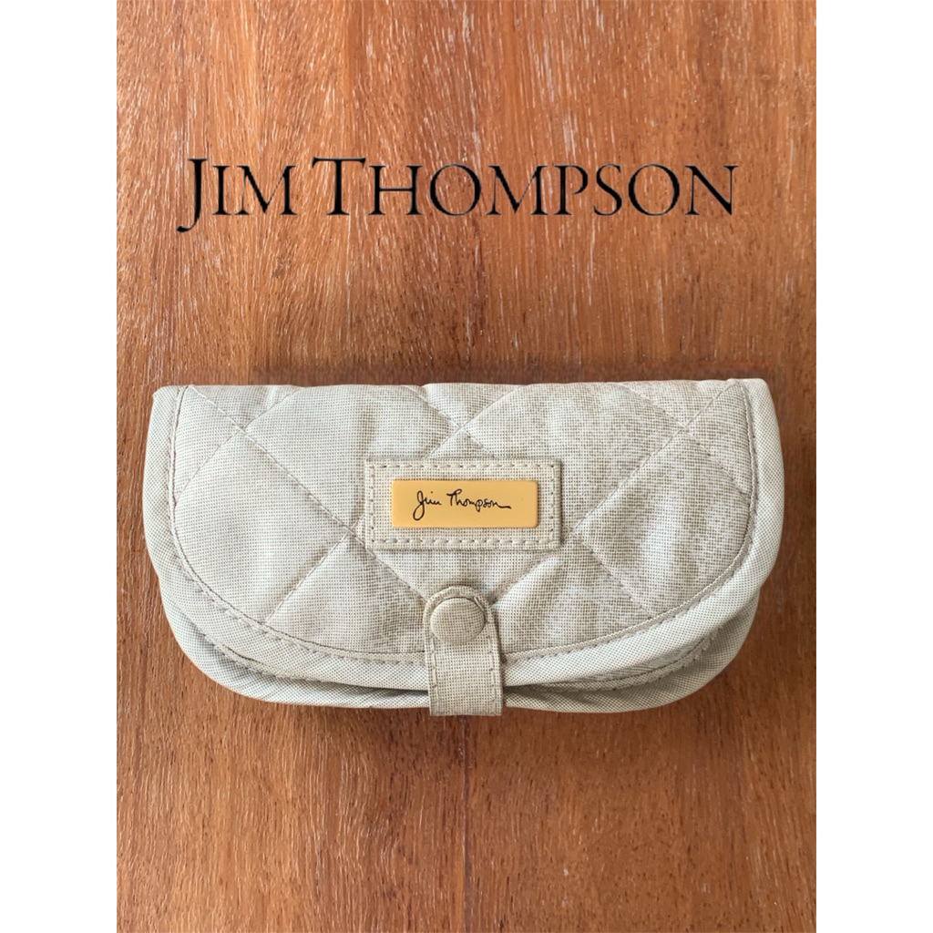 Jim Thompson quilted silk  jewely accesory travel bag สภาพดี
