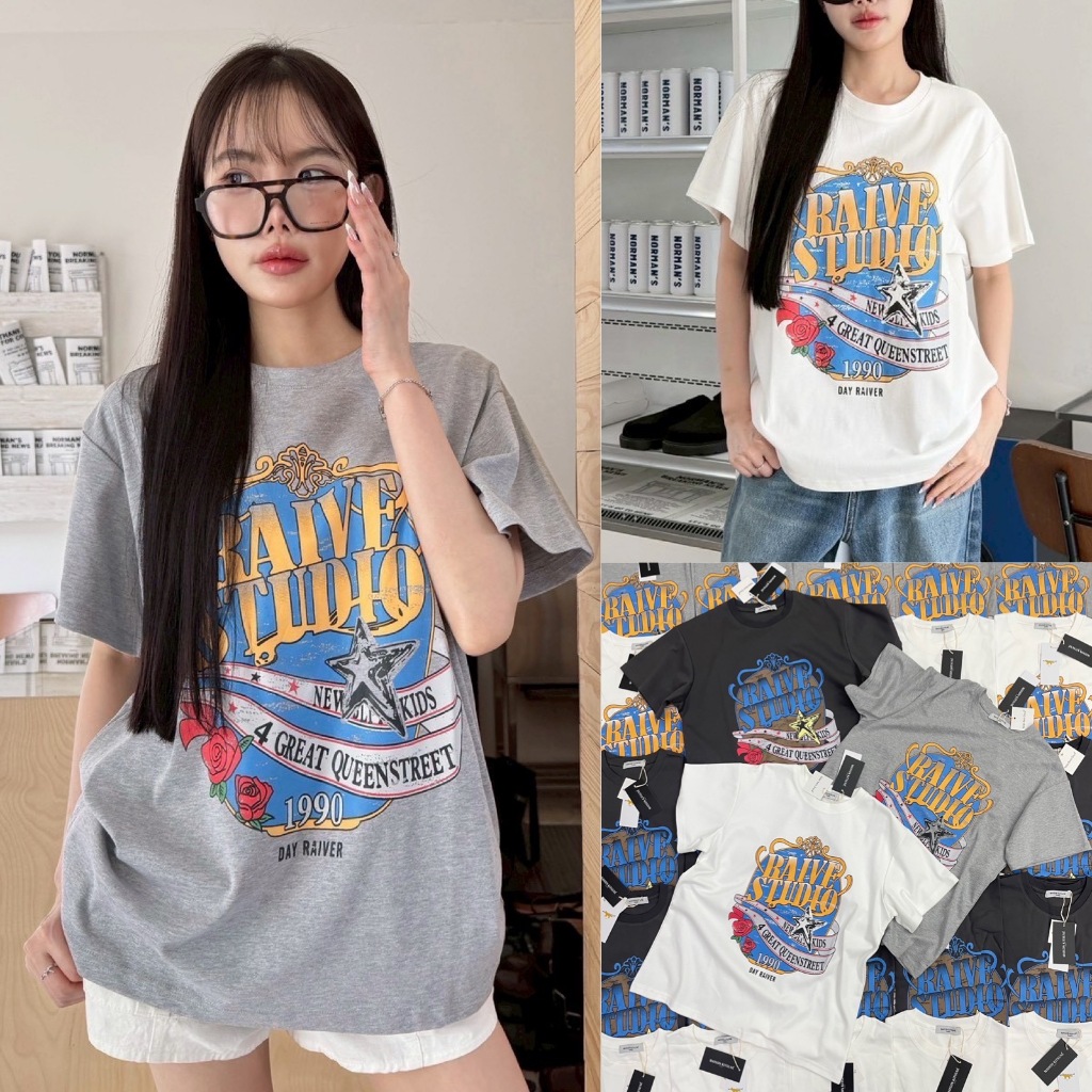 🍊 VL 5217 เสื้อยืดพิมพ์ลาย วินเทจ งานสวย สกรีนคมชัด ผ้าดีใส่สบาย