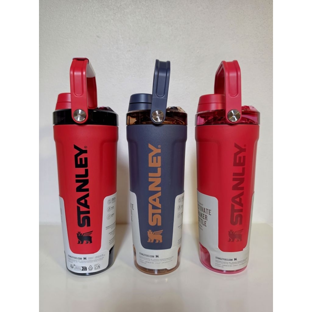 Stanley Activate ขวดเชค ขนาด 20 ออนซ์ | ถ้วยเชคสเตนเลสเก็บความร้อน ความเย็น ป้องกันการรั่วซึม | ฐานเก็บพร้อมฝาปิดแบบหมุน