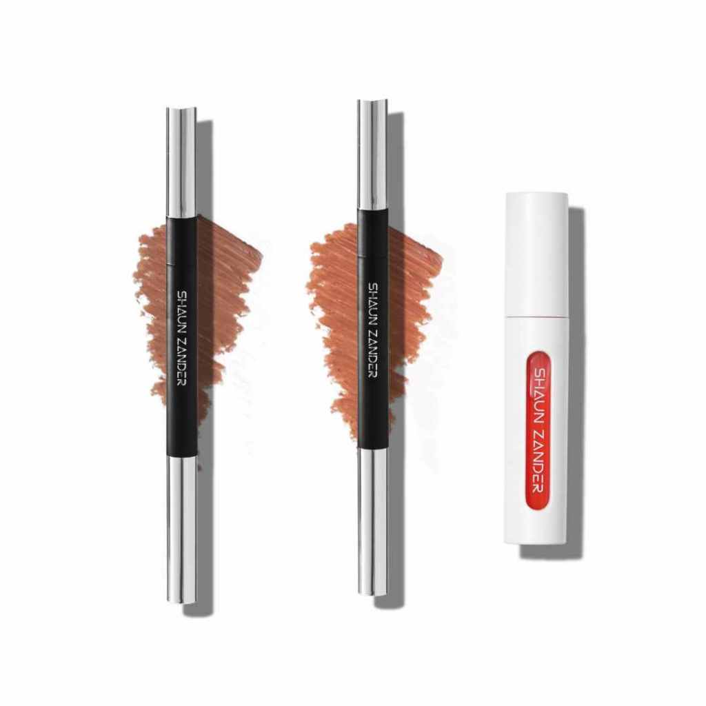 Shaun Zander Lip Volume-Max Set 1: Lip Contour Dark Nude/ Lip Liner Mocha Mousse/ Lip Treatment 02 C