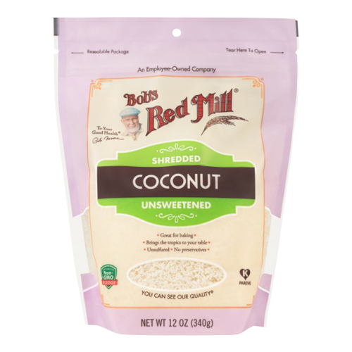 Bob's Red Mill Coconut Shredded Unsweetened 340g เกล็ดมะพร้าว แต่งหน้าขนม เบเกอรี่ ไม่หวาน
