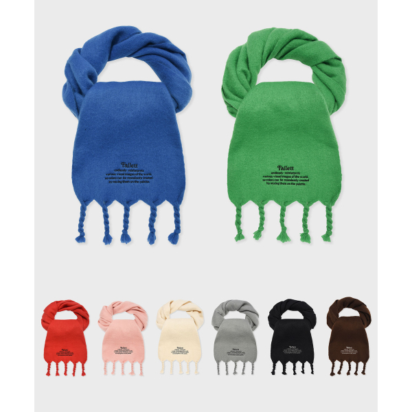 Fallett Oversized Story Logo Muffler 8 Color (Blue, Green, Beige, Pink, Red, Grey, Black)