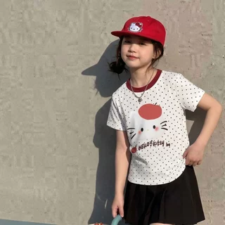SweetKids พร้อมส่งจากกทม🌸เสื้อยืดแขนสั้นเด็ก🍓เสื้อคอกลมแฟชั่นฤดูร้อน รุ่นใหม่ สไตล์ตะวันตกน่ารัก เหมาะสำหรับเด็กผู้หญิง