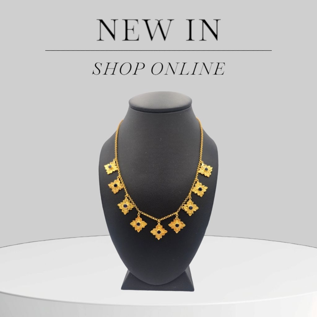 Flora Gold Line with Iolite