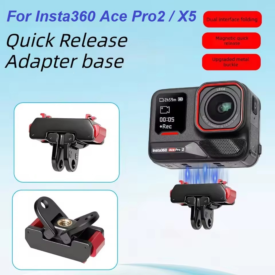 Magnetic Quick Release Adapter for Insta360 Ace Pro2 / X5 Foldable Tripod Base