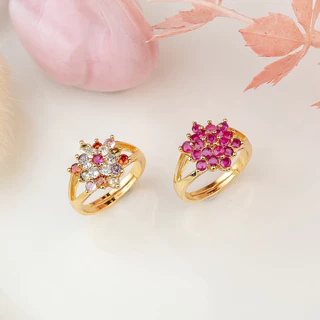 รวมแบบแหวนสวยๆฟรีไซส์ นพเก้า หลากสี ใส่สวยทุกแบบB59