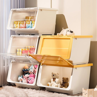 CONY กล่องพลาสติก กล่องเก็บของ อเนกประสงค์ มีฝาเปิดหน้า กันฝ…