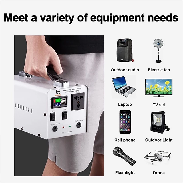 MENGCHI Power Station แคมป์ปิ้ง เครื่องพลังงานแสงอาทิตย์ 200W 12000MAH แบตสำรองสำหรับแคมป์ปิ้ง ไฟโซล่าเซลล์ Power Box thumbnail 3