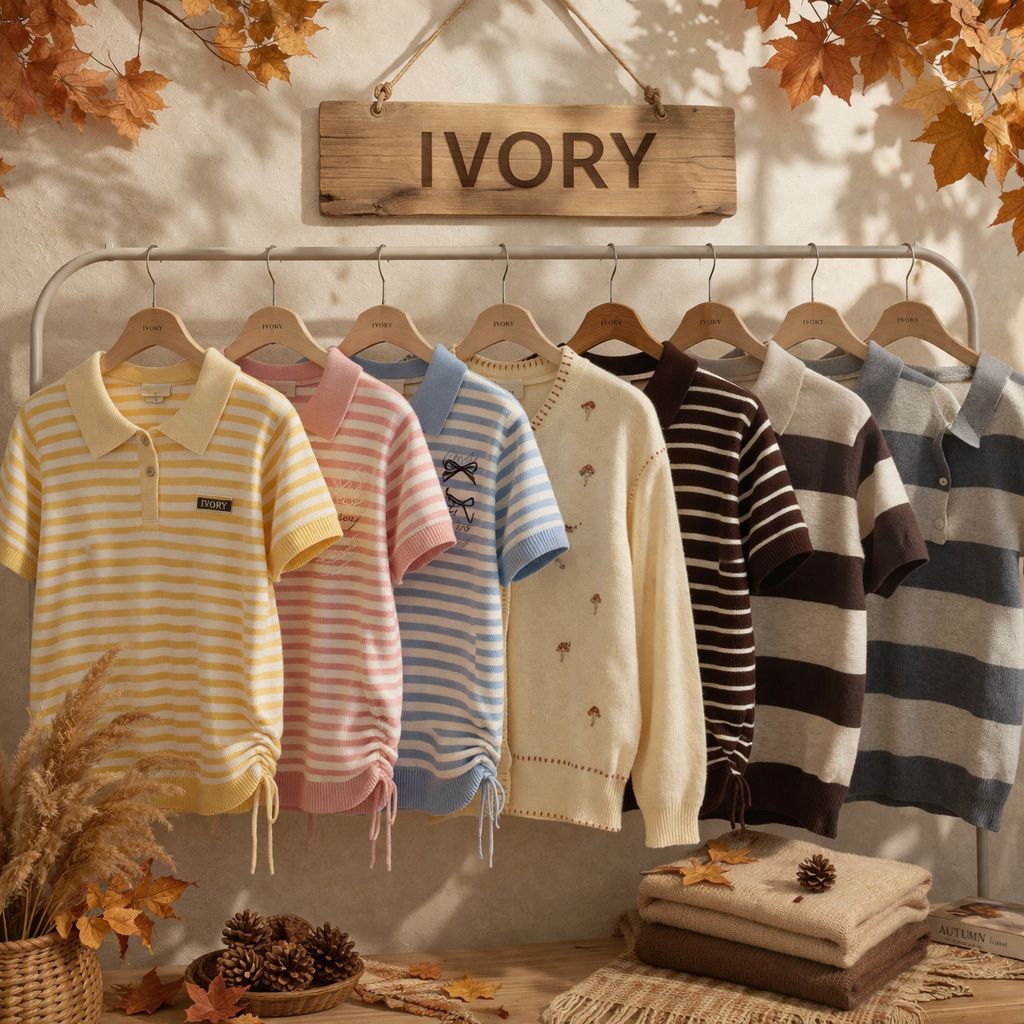 IVORY Everyday Polo Free Size | Stretch Fabric Soft & Comfortable 🧡