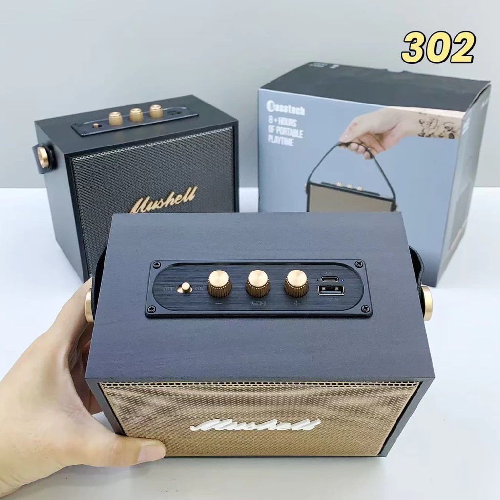 ลำโพงบลูทูธ XM-302 ลำโพงไม้ พกพาได้ 2 สี เสียงดัง เบสแน่น ใช้งานในบ้าน/กลางแจ้ง รูปที่ 5