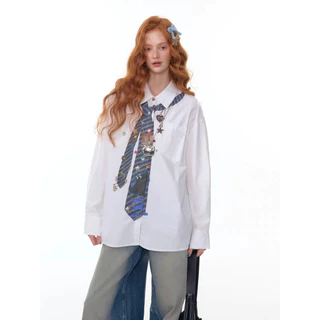 [พร้อมส่ง]IRIS BOUTIQUE IS20260018 Hight School Girl Shirt เสื้อเชิ๊ตสุดน่ารัก