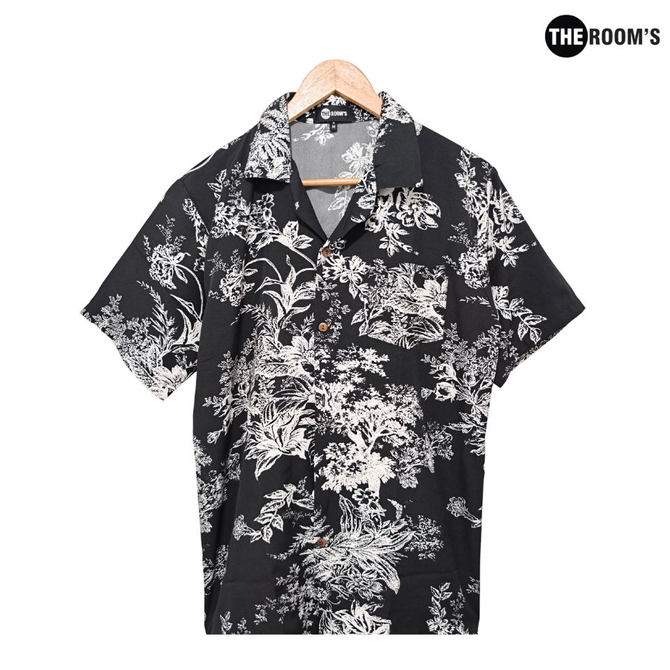 THE ROOM'S - เสื้อฮาวาย เสื้อคู่ ส่งด่วน ผลิตในไทย สไตล์เกาหลี ผ้านิ่ม ไม่ต้องรีด ลายดอก เสื้อสงกรานต์ เสื้อทะเล ลายแฟโร — صورة 2