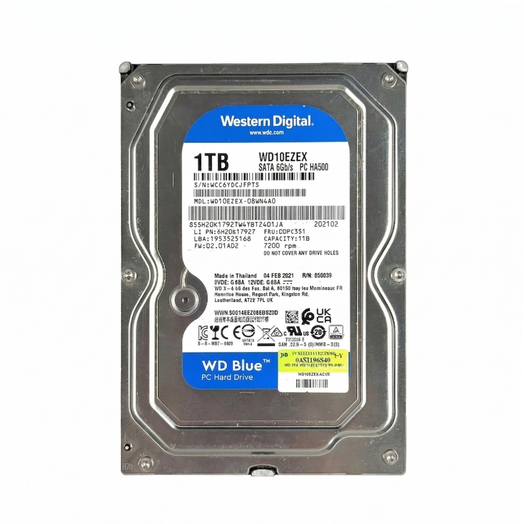 [มือสอง] WD Blue 1TB HDD (WD10EZEX) 3.5" 7200RPM SATA 6Gb/s สภาพดี ประกัน 90 วัน