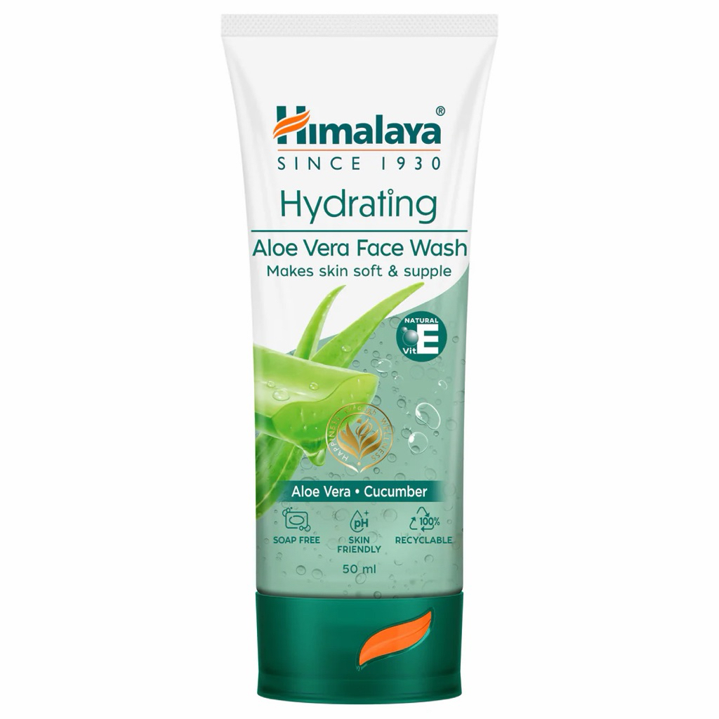 Himalaya Hydrating Aloe Vera Face Wash 50 ml ล้างหน้าหว่านหางจระเข้ ราคา ถูกที่สุด ดีลบีเคเค แกลเลอรีภาพที่ 2