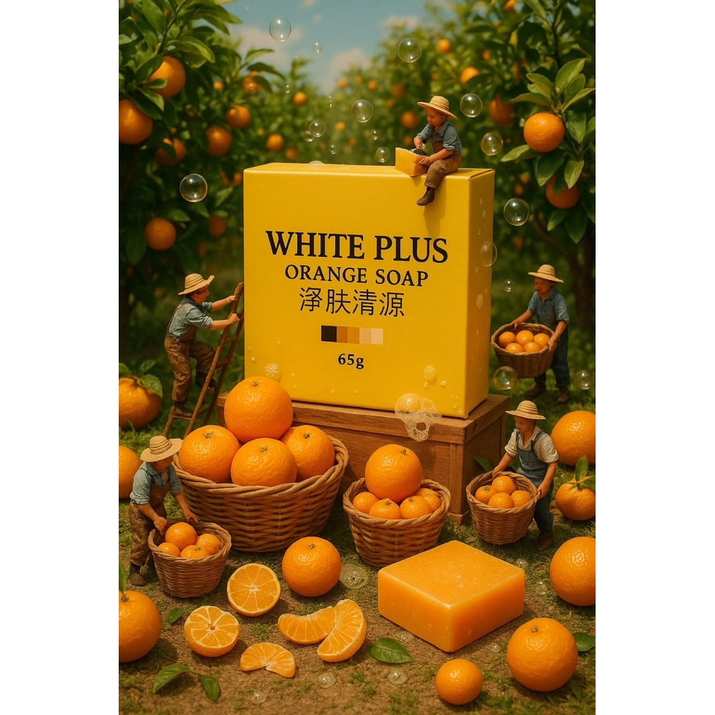 สบู่ไลท์ไวท์ สบู่ส้ม Light White สบู่ฟอกผิวกายขจัดขี้ไคล 65g.ถ้า