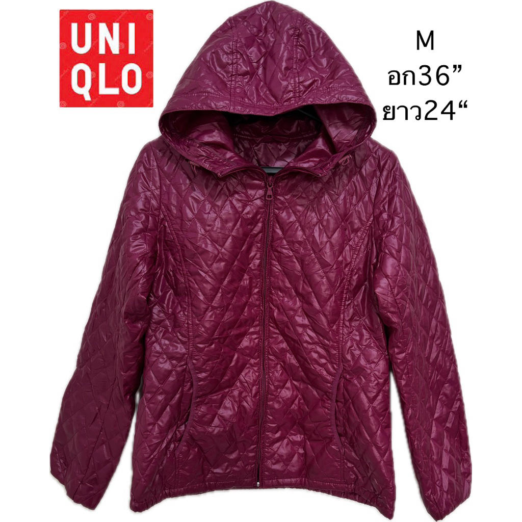 เสื้อแจ็คเก็ตดาวน์มีฮู้ดใยสังเคราะห์ UNIQLO SizeM 215-061308  มือสอง ขายตามสภาพ