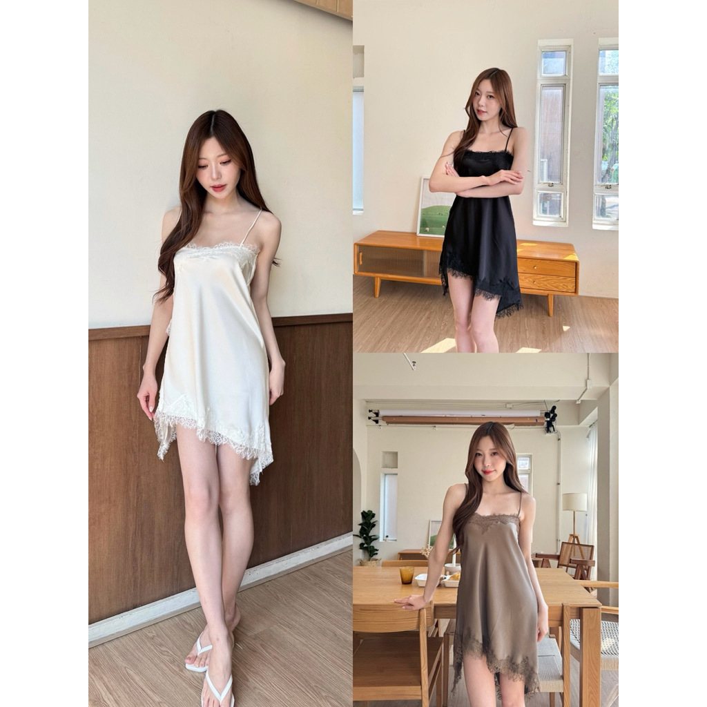 MALISTA - Helene Dress เดรสผ้าซาติน