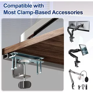 Clamp base adapter อุปกรณ์เสริมขาจับจอคอม แบบหนีบ *ต้องมีแขนจับจอ