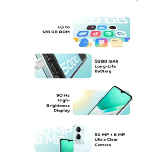 [New] Y18 | โทรศัพท์ วีโว่ | (8+128) | จอ 6.56" | แบต 5000mAh | ประกันร้าน 12 เดือน รองรับการใช้แอปพลิเคชันธนาคาร
