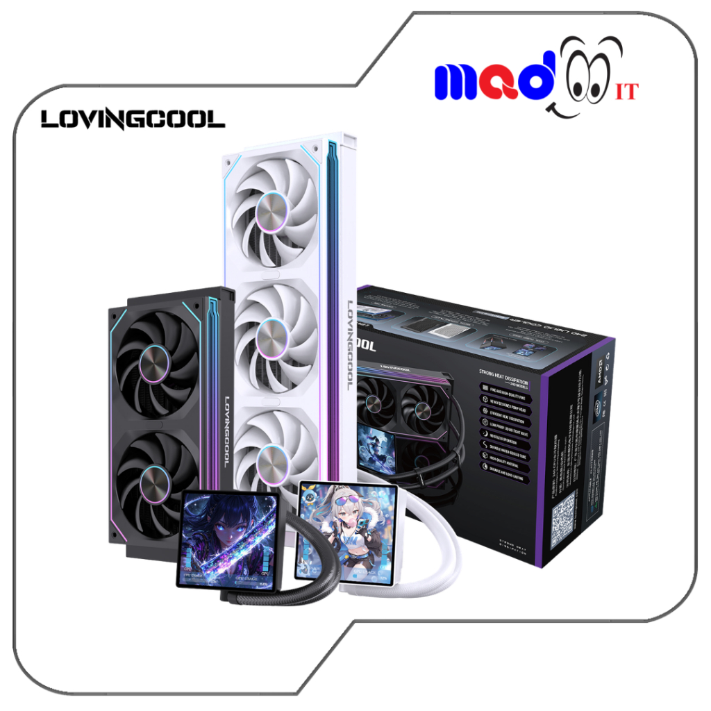 LOVINGCOOL ชุดน้ำปิดรุ่น SC60 CPU AIO 240/360mm จอ LCD 4.0 นิ้ว พัดลม RGB ชุดน้ำปิด CPU ระบายความร้อน