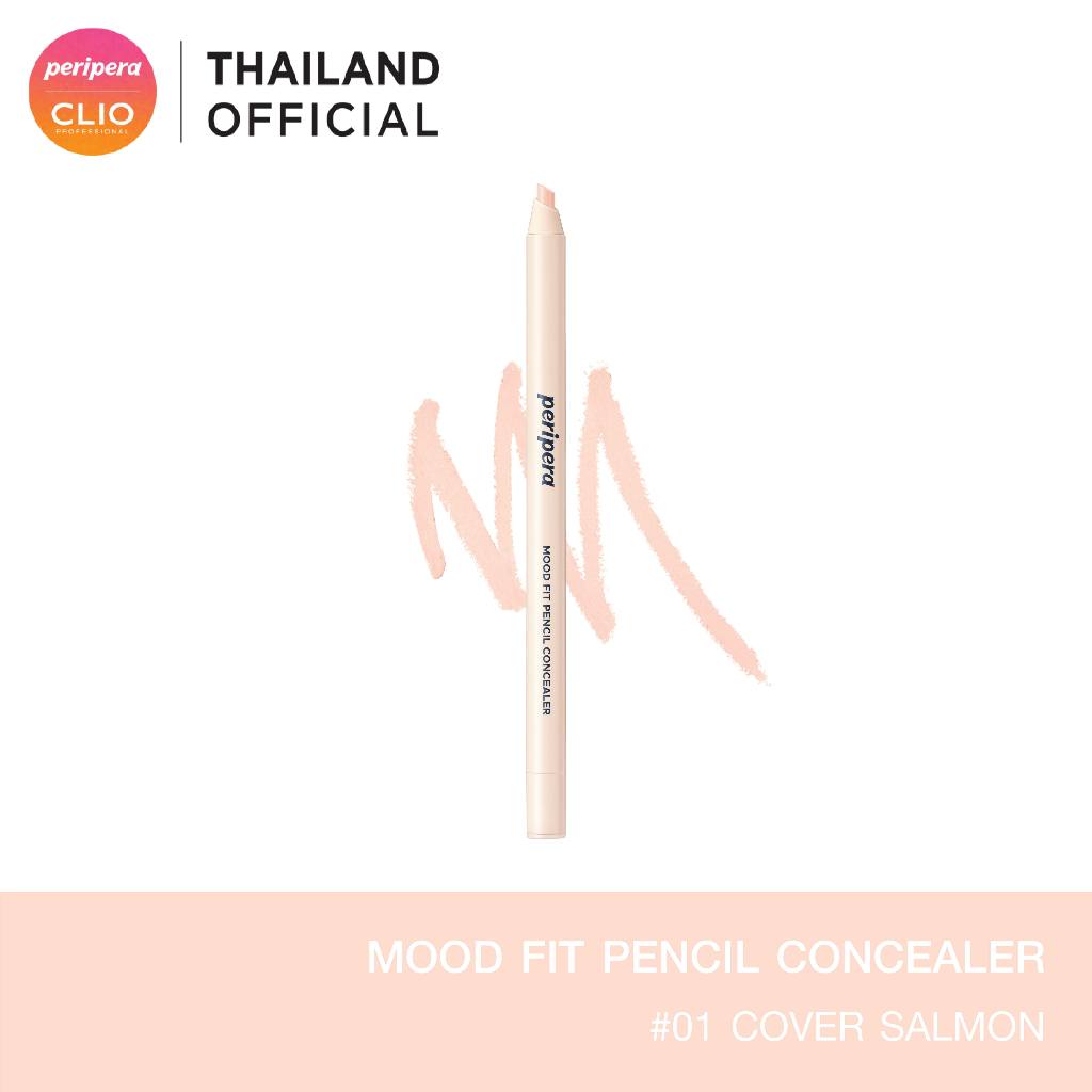PERIPERA MOOD FIT PENCIL CONCEALER 001 COVER SALMON คอนซีลเลอร์