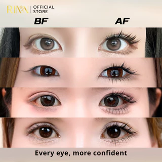 RINN[รุ่นใหม่]ขนตาปลอมมีกาวในตัวกาวดำ BLACK EDITION เส้นขนตาไมโครไฟเบอร์จากเยอรมนี นุ่ม เบา ไม่ต้องกรีดอายไลเนอร์