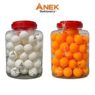 ลูกปิงปอง 60 ลูก พร้อมกระป๋อง  สีส้ม สีขาว เกรด ABS (จำนวน 1…