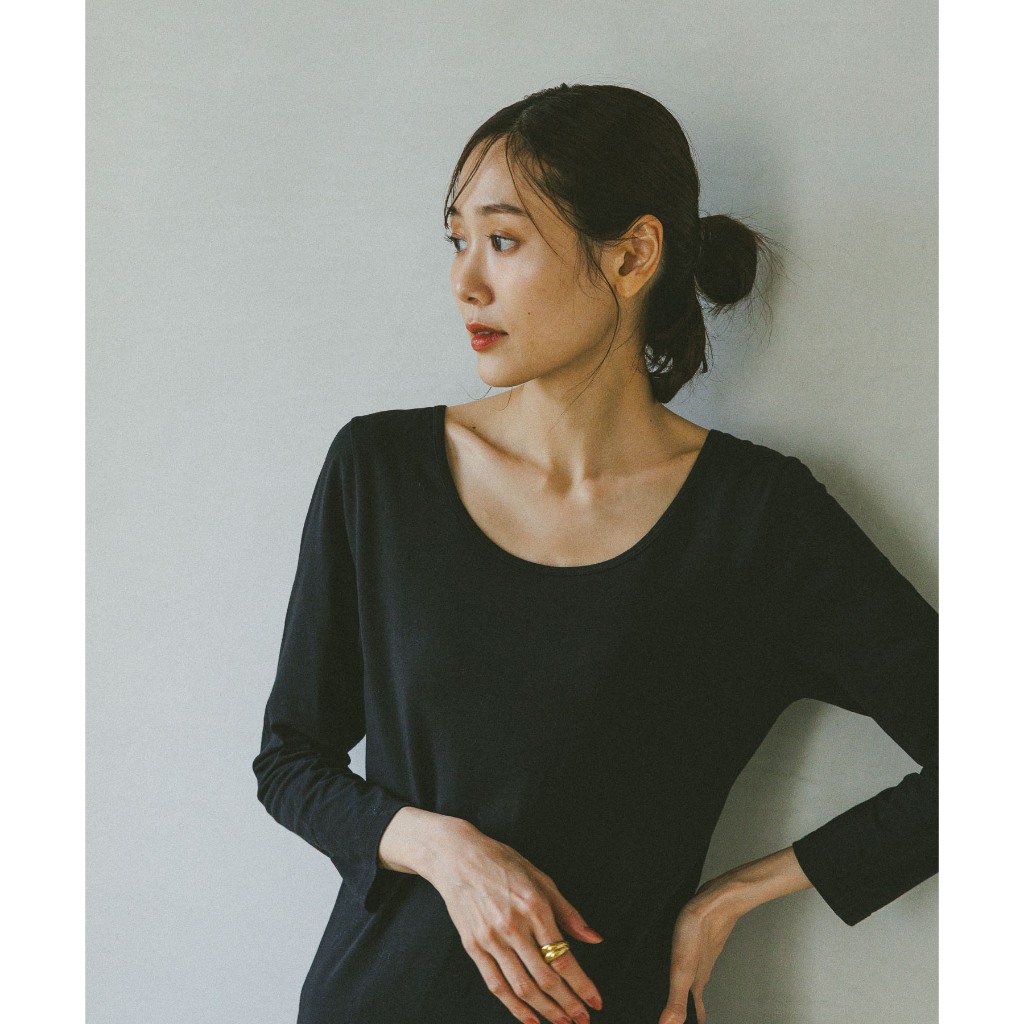 GLOBAL WORK เสื้ออินเนอร์ ดูดซับเหงื่อแห้งเร็ว กักเก็บความร้อน Fffit / Warm Cotton Inner T-Shirt / 9/10 Sleeve