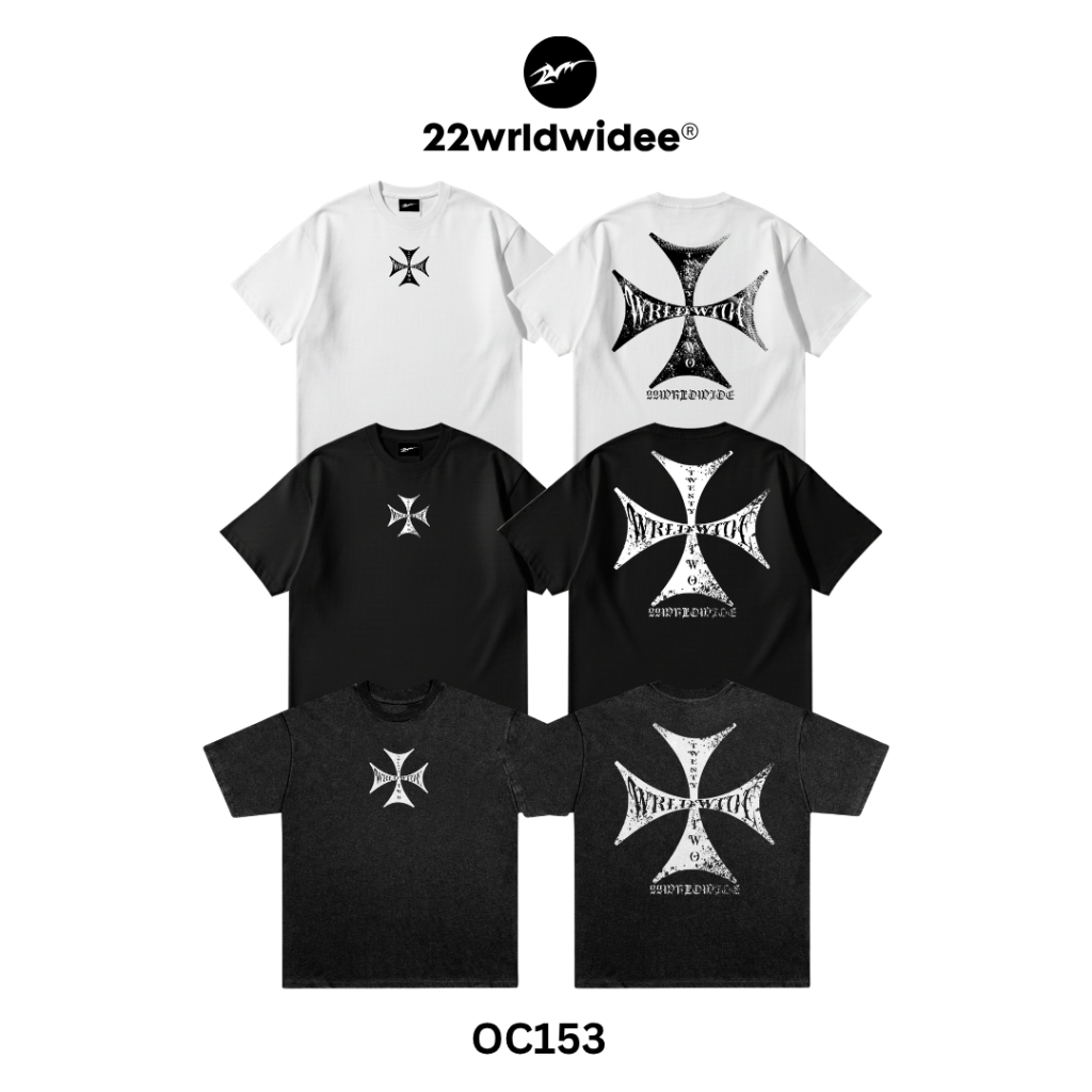 (🔥จัดส่งด่วน 1 วัน!) 22wrldwidee Outlaw Cross BoxyTee เสื้อยืดครอป BOXY สกรีนลายแน่นๆ ผ้านุ่มใส่สบาย (OC153)