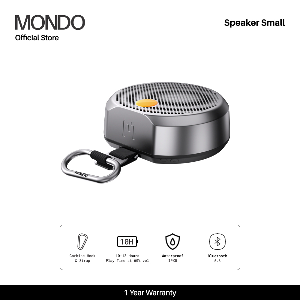 MONDO Speaker Small สี Metal gray - ลำโพง ลำโพงพกพา