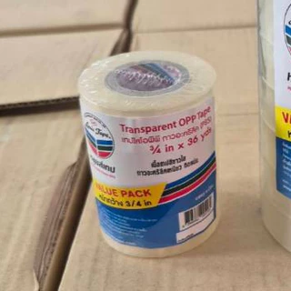 แพ็ค4ม้วน เทปใส แกน1นิ้ว 18มม หรือ 3/4นิ้ว x 36หลา LOUIS TAPE หลุยส์เทป