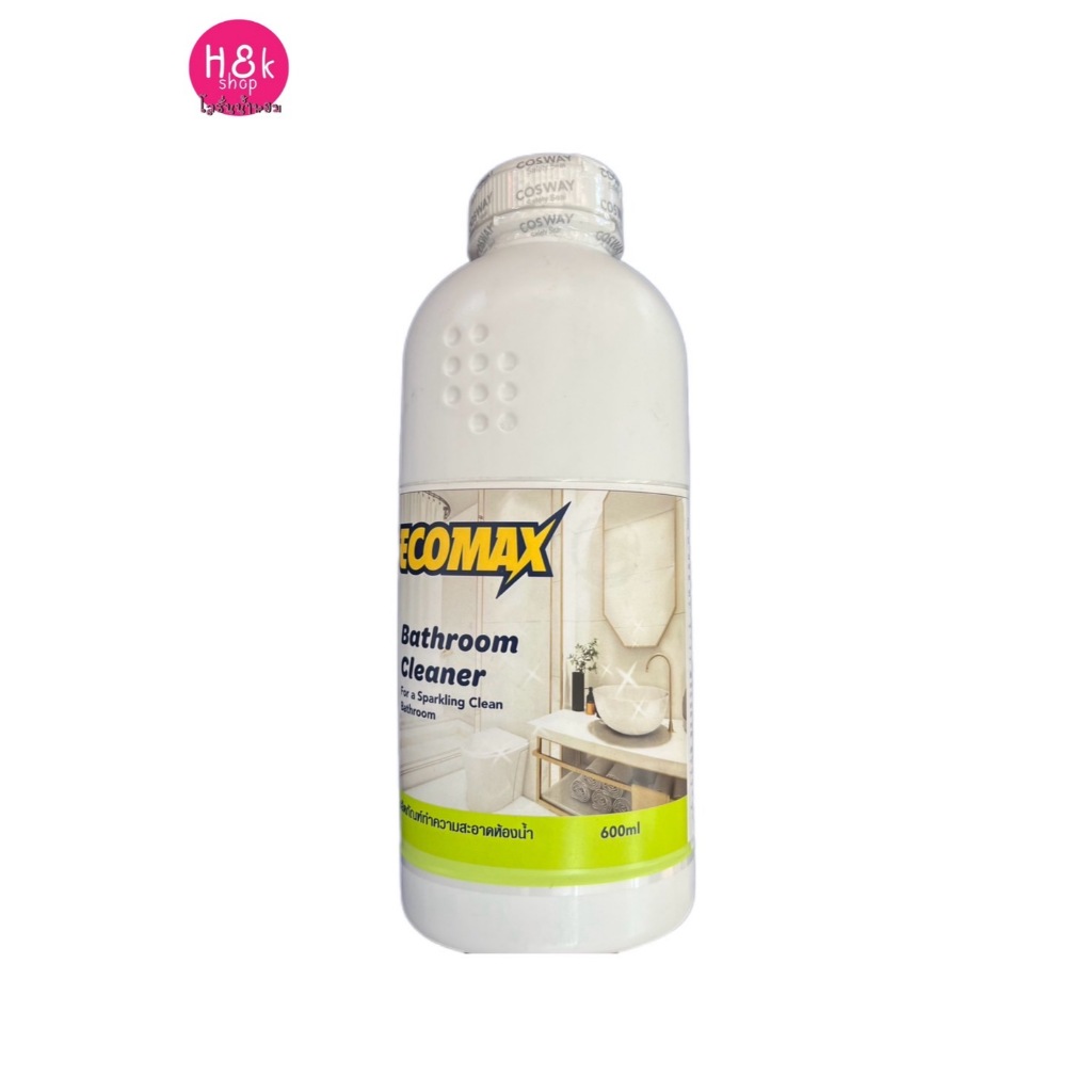 ้ำยาล้างห้องน้ำ ECOMAX ขจัดคราบหินปูน สูตรเข้มข้น 600 มล.