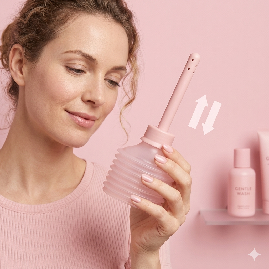 อุปกรณ์สวนล้างสำหรับผู้หญิง อุปกรณ์ล้าง ช่อง Push-Style Cleaner