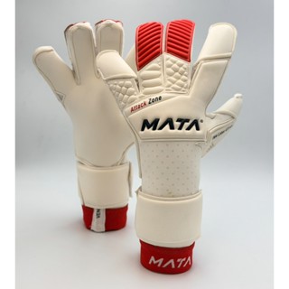 ถุงมือผู้รักษาประตู MATASPORT รุ่นท็อป Venom Grip3 สีขาวแดง