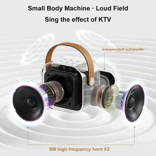 แบบพกพา Mini K12 ลำโพงบลูทูธไมโครโฟนคู่รองรับ USB/TF/AUX ลำโพงบลูทูธแบบพกพา ขนาดพอดี แสงไฟสวยงาม