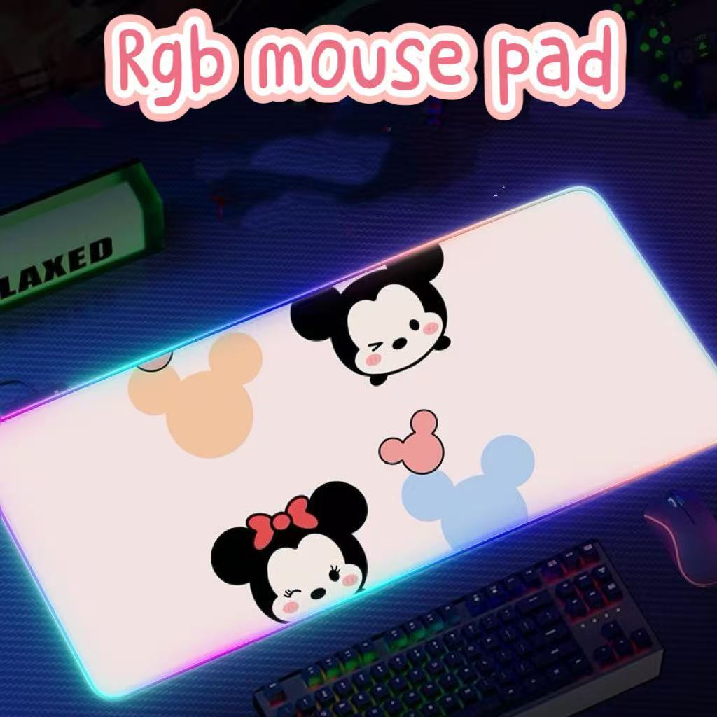 แผ่นรองเมาส์มีไฟ GMS-wt-5 Gaming Mouse Pad RGB 7colors (300×800×4)เปลี่ยนไฟได้ 14 โหมด