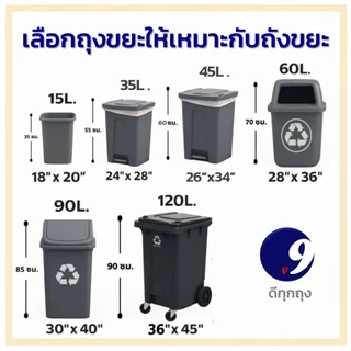 ถุงขยะกู๊ดดี ถุงขยะแบบหนาเหนียวพิเศษ เหมาะใส่ขยะหนัก ขยะเปียก ไม่รั่วไม่ซึม 6 ขนาดให้เลือก