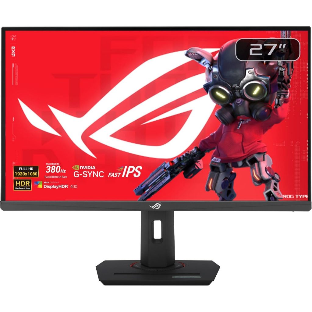 ASUS ROG Strix 27” Gaming Monitor (XG279CNS) - Full HD, IPS, 380Hz, 0.3ms, DisplayHDR™ 400, Tripod S