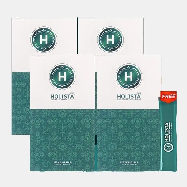 แท้100% 4 กล่อง ฟรี 1 ซอง โฮลิสต้า พลัส จุลินทรีย์ นำเข้าจาก USA  ทานวันล่ะ 1 ซอง Holista Plus