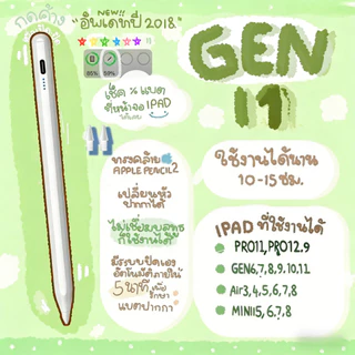 ปากกาไอแพด ปากกาทัชสกรีน ปากกาไอแพด gen11 ปากกา ipad วางมือบนจอ+แรเงาได้ สำหรับ pencil Mini 6/5(2018-2023) Pro11