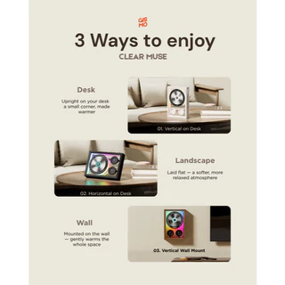GISMO | CD Player Muse Clear เครื่องเล่นซีดี ดีไซน์โปร่งใสพรีเมียม ฟัง CD Bluetooth มีแบตในตัว เสียง Hi-Fi แต่งห้องได้