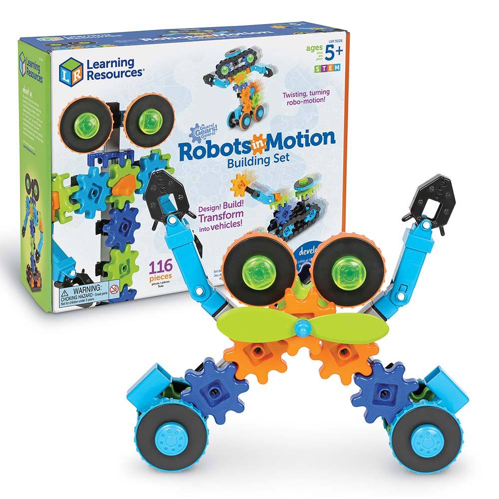Learning Resources - Gears Gears Gears : Robots in Motion ชุดตัวต่อหุ่นยนต์เกียร์เคลื่อนที่(5y+)