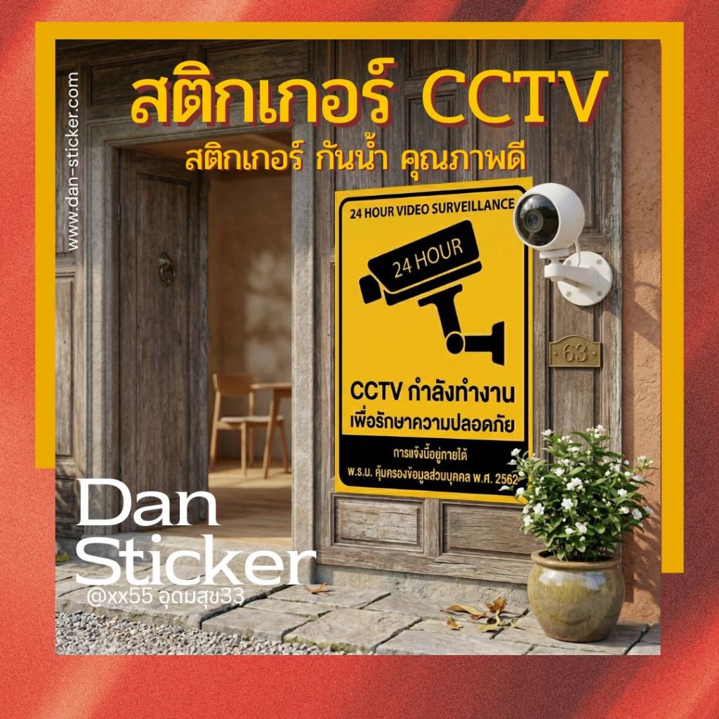STK89_CCTV_สติ๊กเกอร์บันทึกกล้องวงจรปิด สติ๊กเกอร์กล้องวงจรปิด สติ๊กเกอร์ CCTV กล้องวงจรปิด