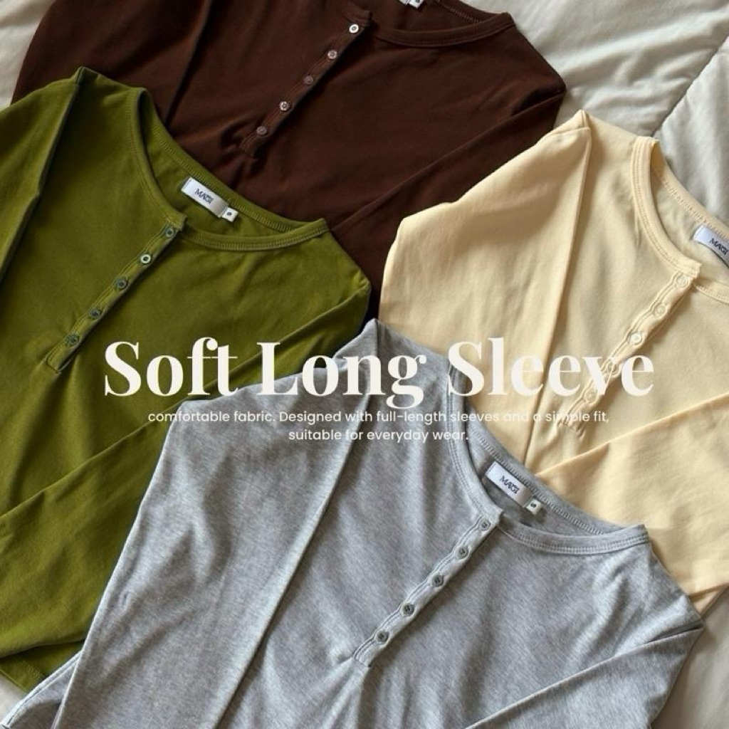 ✨รีวิวแกะกล่อง Olive Soft Long Sleeve: เสื้อยืดแขนยาวที่ต้องมีติดตู้! ใส่ได้ทุกโอกาส 👕